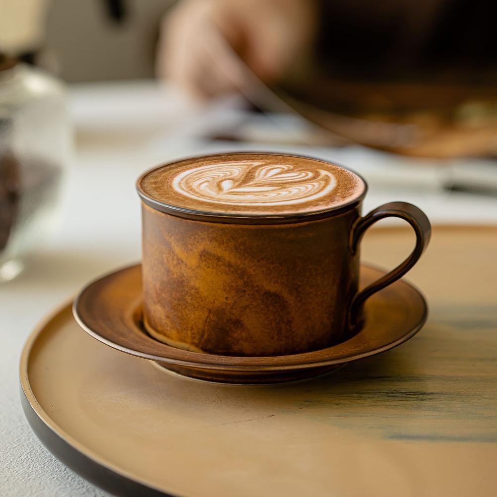 Japanese Pottery - Juego de Taza y Plato de