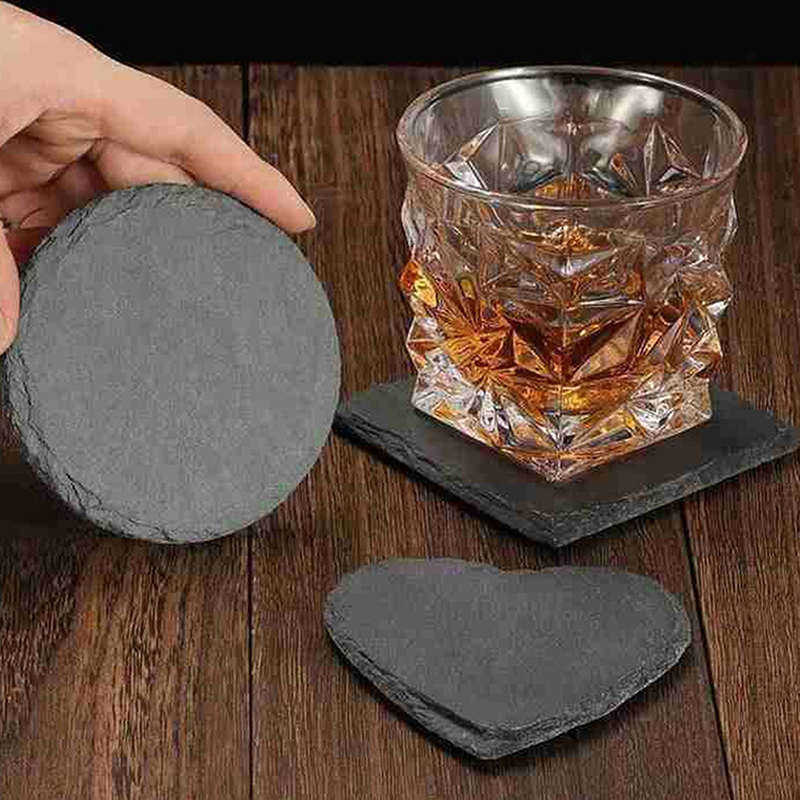 Japanese Tea - Posavasos de pizarra estilo japonés, reutilizable,