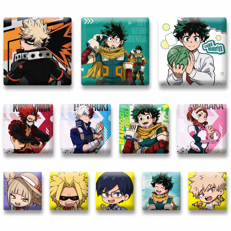 Pin Cuadrado de Ochaco, Izuku, - Furoshiki reseña y precio